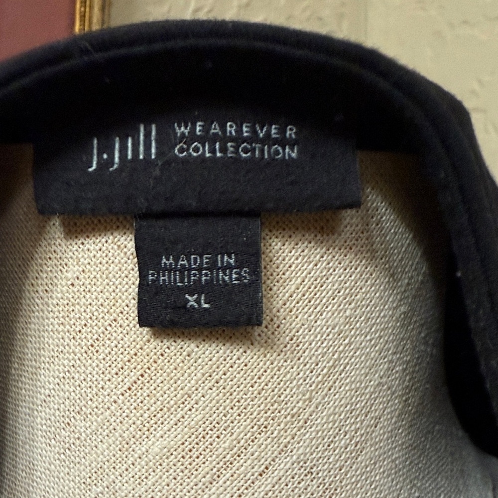 J. Jill Elegant Black Open-Front Cardigan - Picture 2 of 4